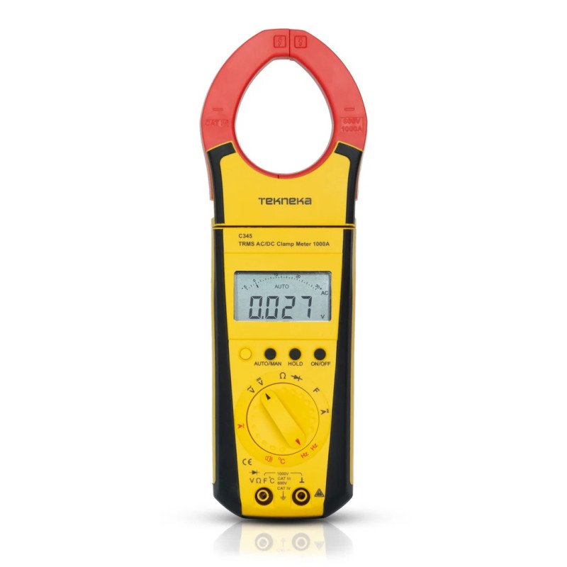 Tekneka C345 TRMS AC/DC Clamp Meter 1000A