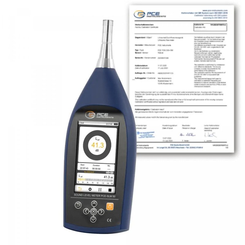Data Logger / Data Logging Instrument PCE-SLM 50-ICA incl. ISO-Calibration Certificate