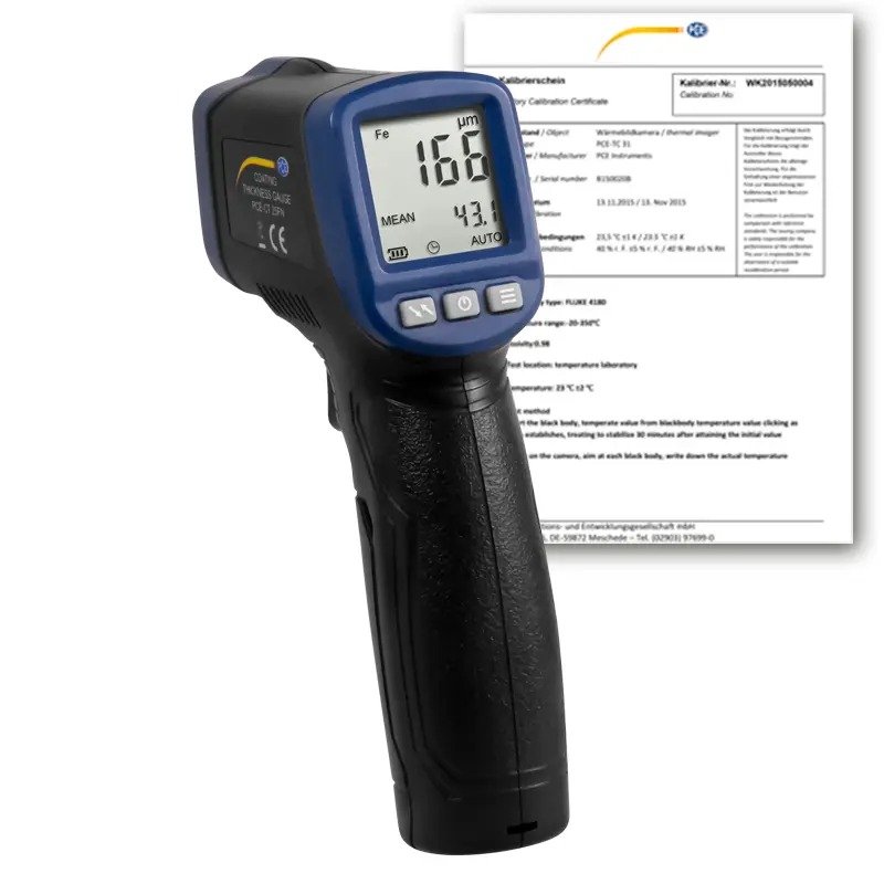 Material Thickness Meter PCE-CT 25FN-ICA incl. ISO Calibration Certificate Material Thickness Meter PCE-CT 25FN-ICA incl. ISO Calibration Certificate