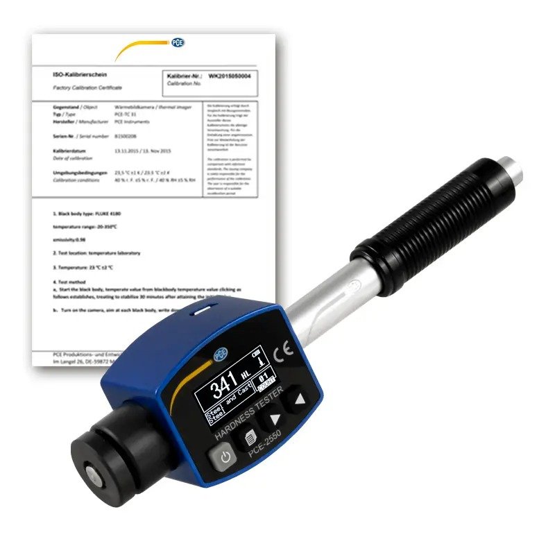 Metal Hardness Tester PCE-2550-ICA incl. ISO Calibration Certificate Metal Hardness Tester PCE-2550-ICA incl. ISO Calibration Certificate