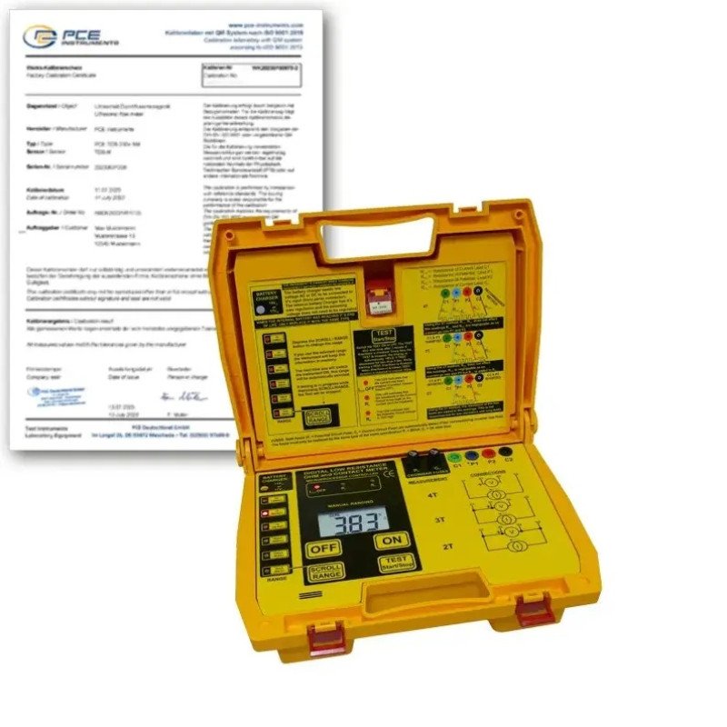 Milliohmmeter PCE-MO 3001-ICA incl. ISO-Calibration certificate Milliohmmeter PCE-MO 3001-ICA incl. ISO-Calibration certificate