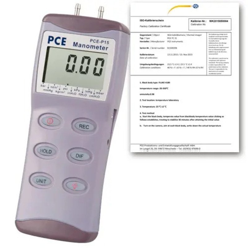 Differential Pressure Manometer PCE-P30-ICA Incl. ISO Calibration Certificate Differential Pressure Manometer PCE-P30-ICA Incl. ISO Calibration Certificate