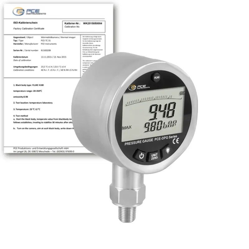 Manometer PCE-DPG 10-ICA incl. ISO Calibration Certificate Manometer PCE-DPG 10-ICA incl. ISO Calibration Certificate