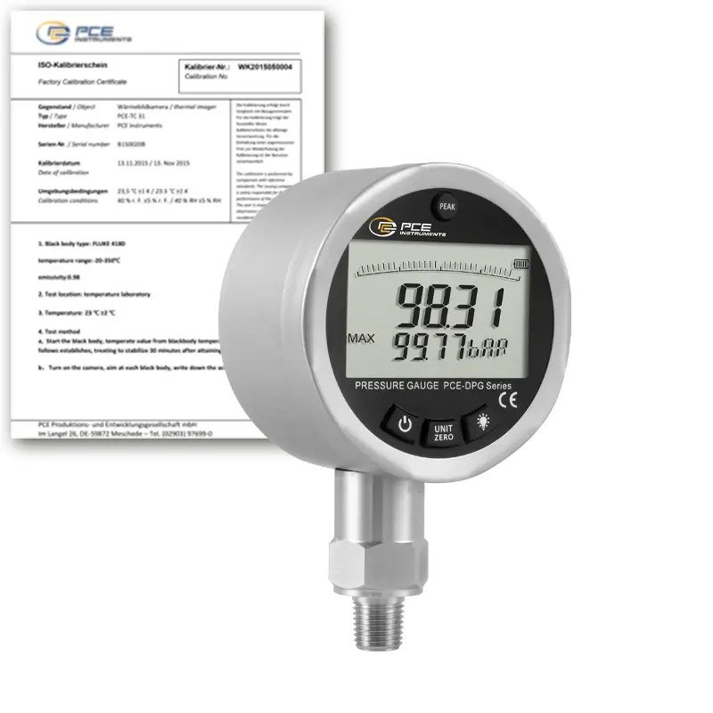 Manometer PCE-DPG 100-ICA incl. ISO Calibration Certificate Manometer PCE-DPG 100-ICA incl. ISO Calibration Certificate