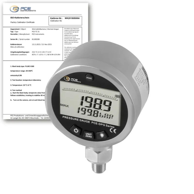 Manometer PCE-DPG 200-ICA incl. ISO Calibration Certificate Manometer PCE-DPG 200-ICA incl. ISO Calibration Certificate