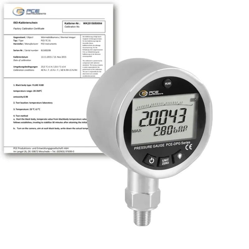 Manometer PCE-DPG 3-ICA incl. ISO Calibration Certificate Manometer PCE-DPG 3-ICA incl. ISO Calibration Certificate