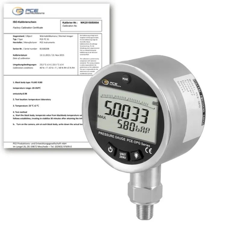 Manometer PCE-DPG 6-ICA incl. ISO Calibration Certificate Manometer PCE-DPG 6-ICA incl. ISO Calibration Certificate