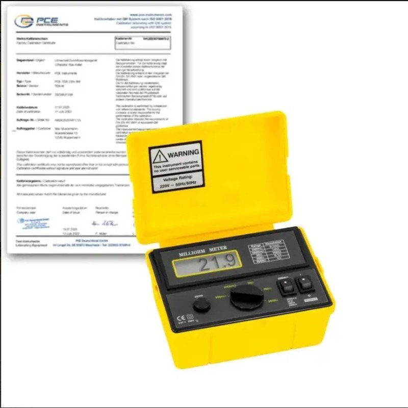 Milliohmmeter PCE-MO 2001-ICA incl. ISO-Calibration Certificate Milliohmmeter PCE-MO 2001-ICA incl. ISO-Calibration Certificate