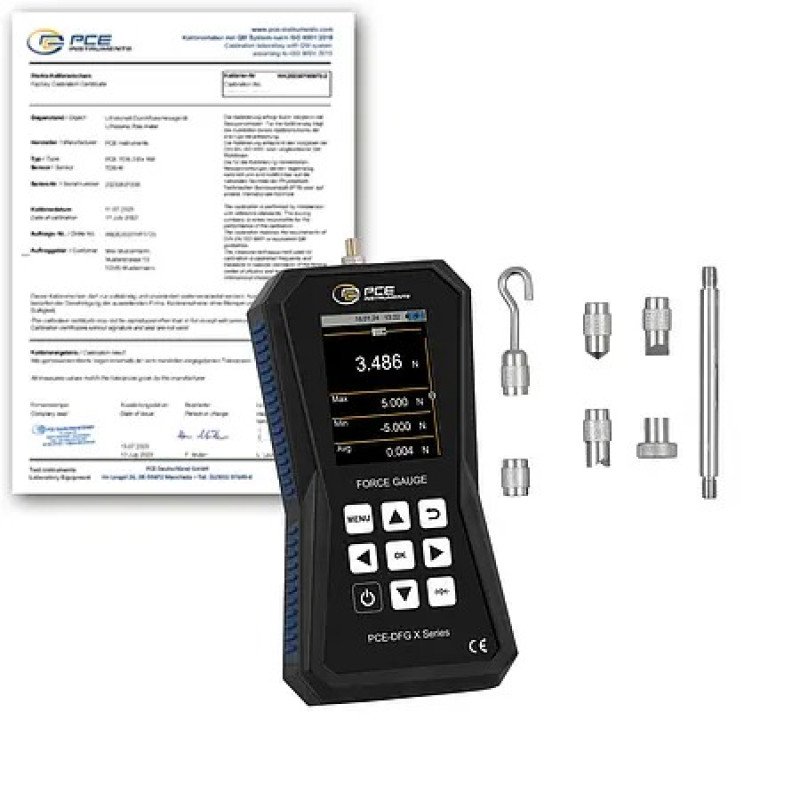 Tensile Tester PCE-DFG 5 X-ICA incl. ISO-Calibration Certificate