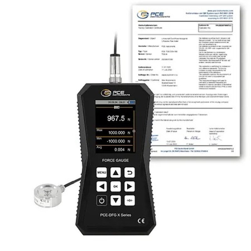 Tensile Tester PCE-DFG 1K XF-ICA incl. ISO-Calibration Certificate