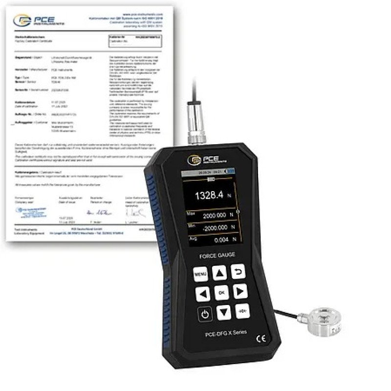 Tensile Tester PCE-DFG 2K XF-ICA incl. ISO-Calibration Certificate