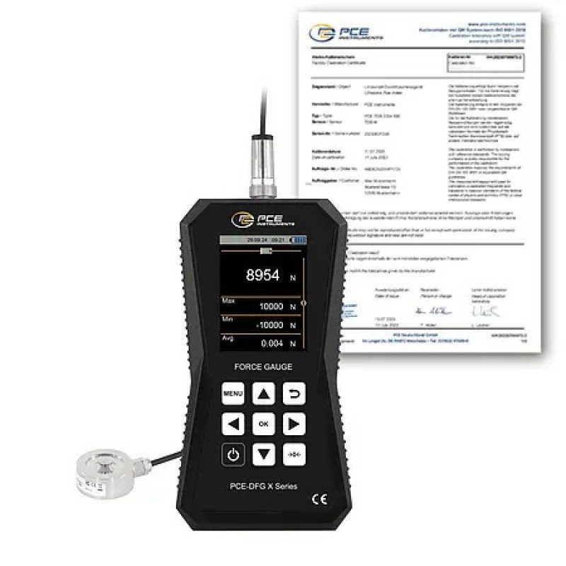 Tensile Tester PCE-DFG 10K XF-ICA incl. ISO-Calibration Certificate