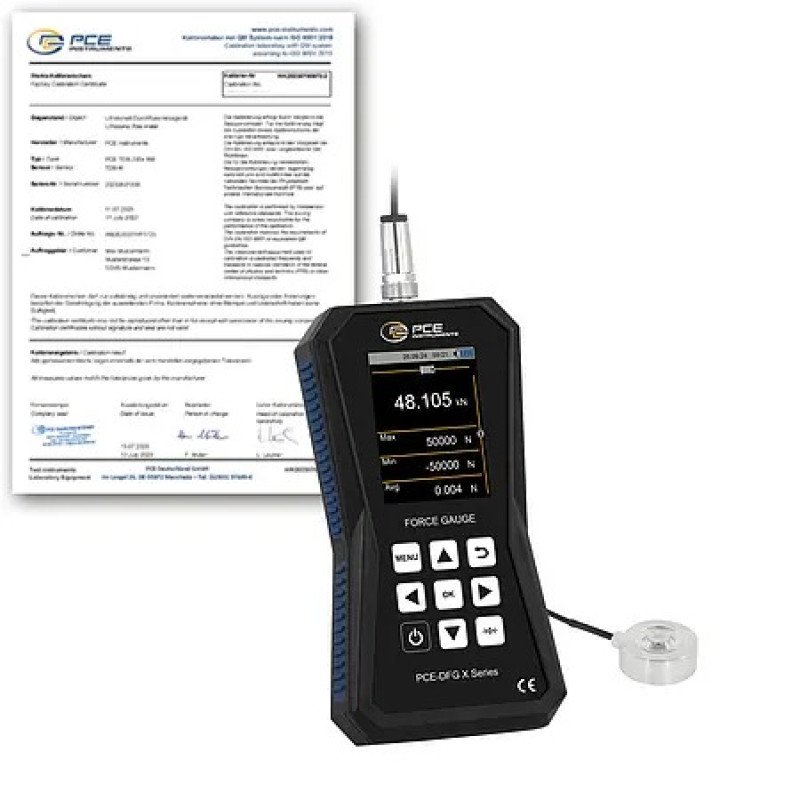 Tensile Tester PCE-DFG 50K XF-ICA incl. ISO-Calibration Certificate