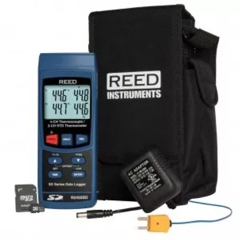 Data Logging Thermometer with Tripod, SD Card and Power Adapter