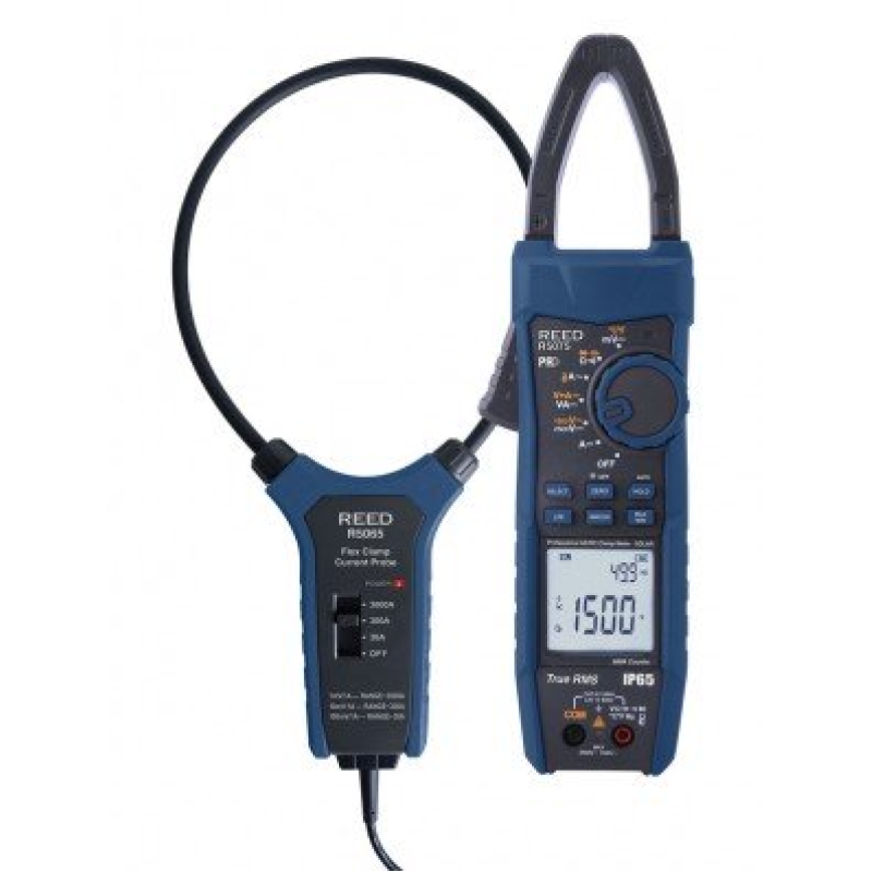 Solar Clamp Meter Kit with 18" Flexible Current Probe