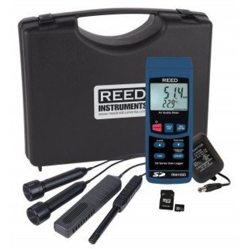 Data Logging Indoor Air Quality Meter Kit with Power Adapter and SD Card