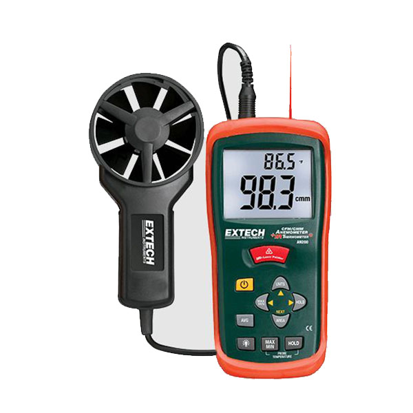 AN200 EXTECH CFM/CMM Mini Thermo-Anemometer with built-in InfraRed Thermometer