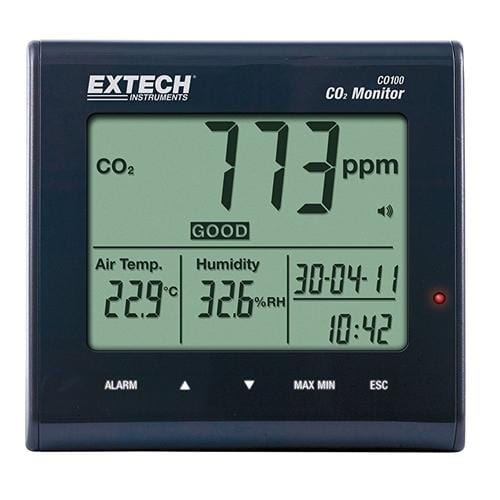 Extech CO100: Desktop Indoor Air Quality CO2 Monitor