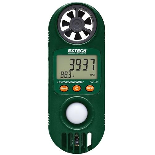 Extech EN100: Compact Hygro-Thermo-Anemometer with Light Sensor