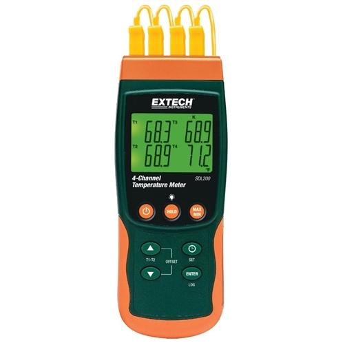 Extech SDL200: 4-Channel Datalogging Thermometer